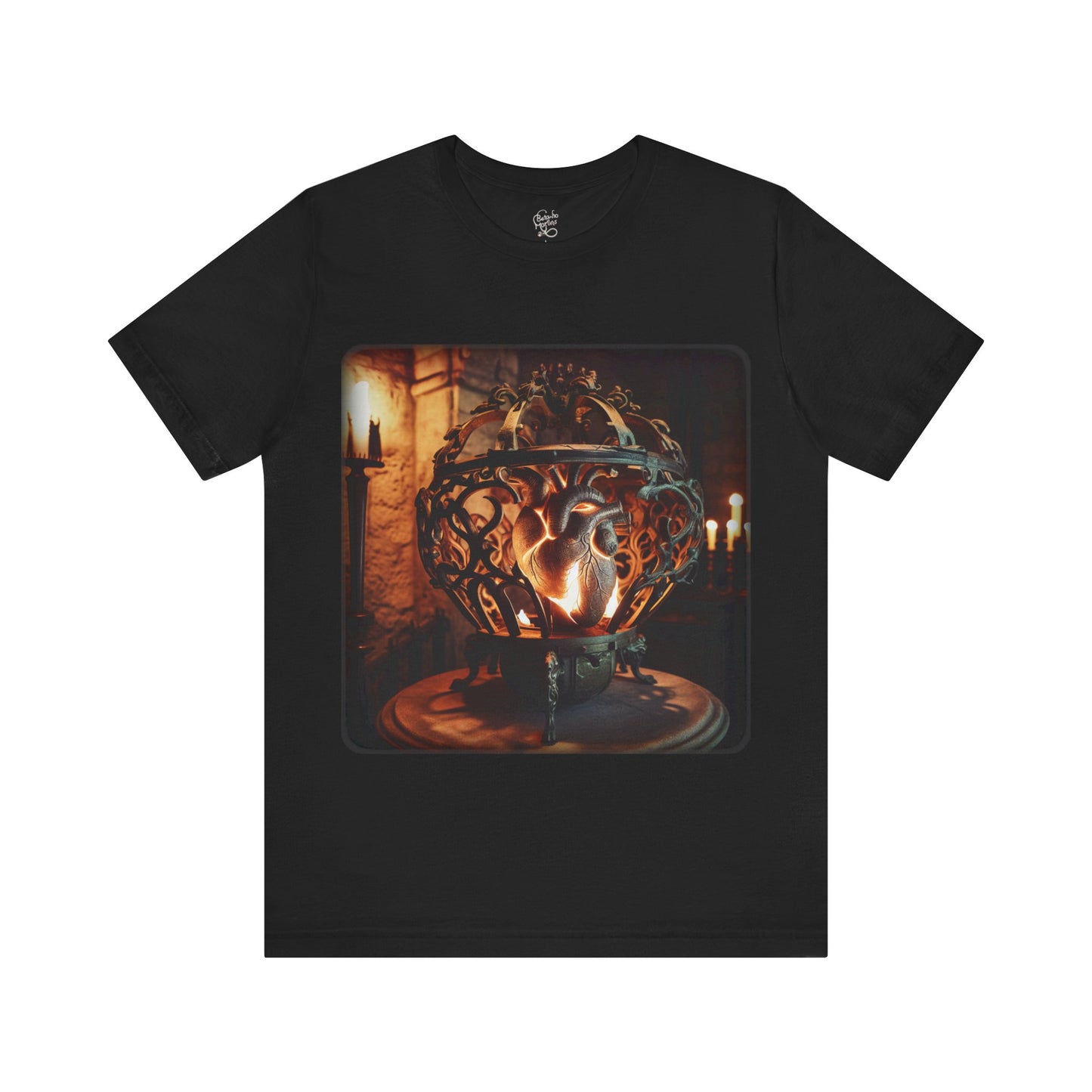 Wrought iron heart - Fireplace 4 (Unisex Jersey Short Sleeve T-Shirt)