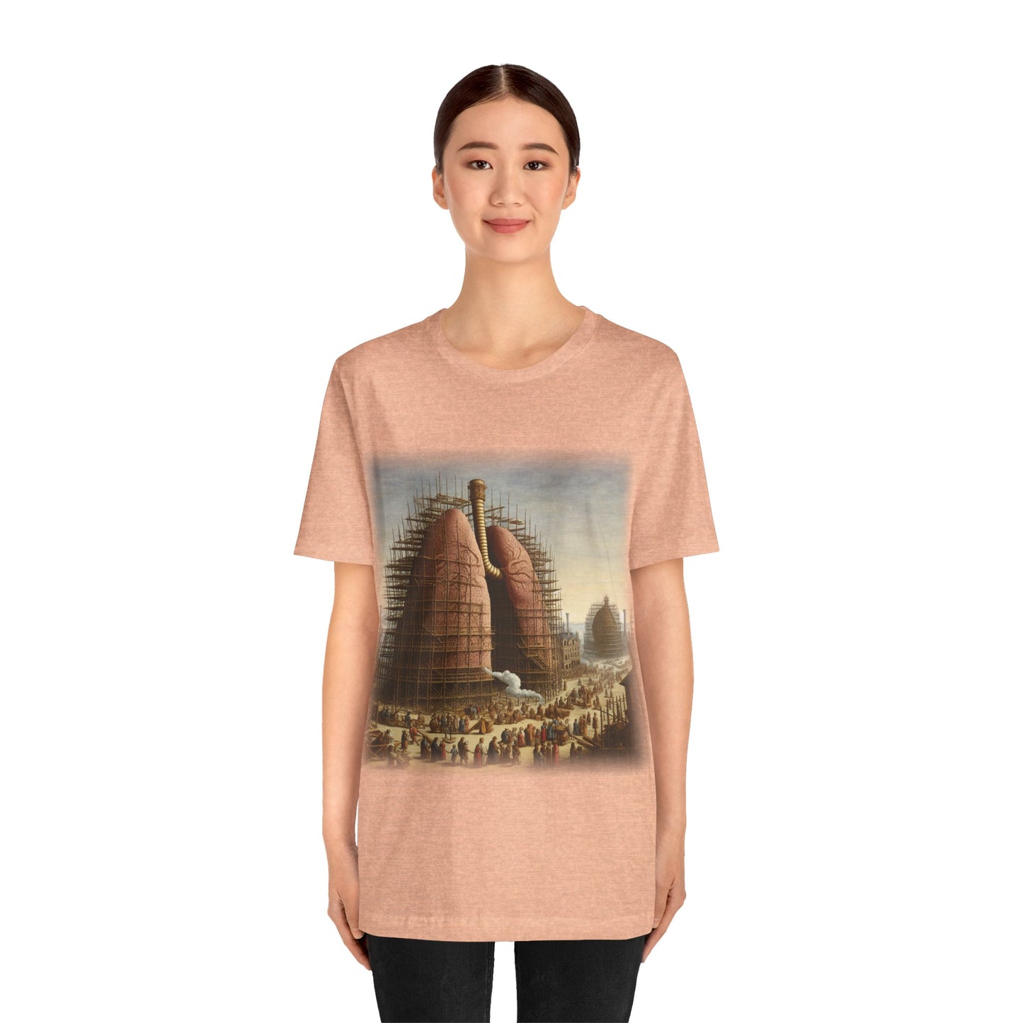Lungs - The building of the great lung (Unisex Jersey Short Sleeve T-shirt)