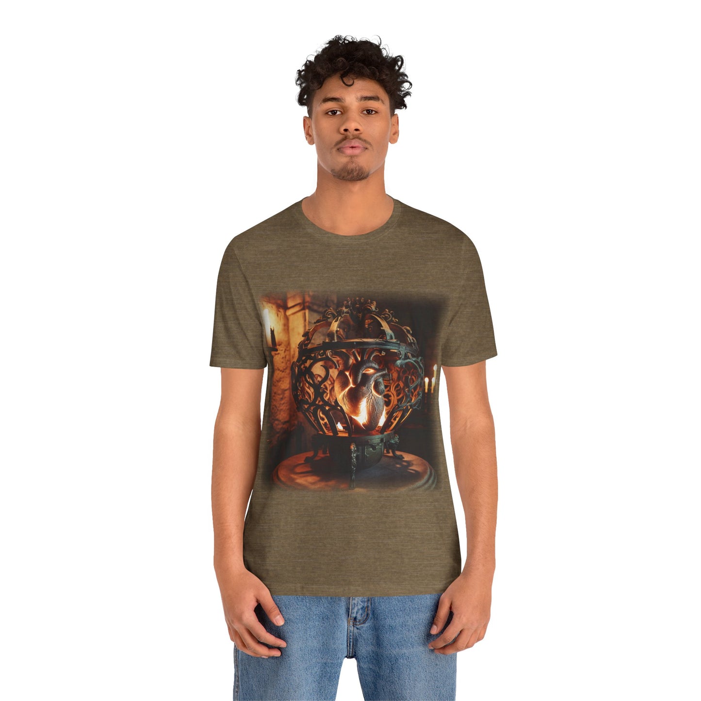 Wrought iron heart - Fireplace 4 (Unisex Jersey Short Sleeve T-Shirt)