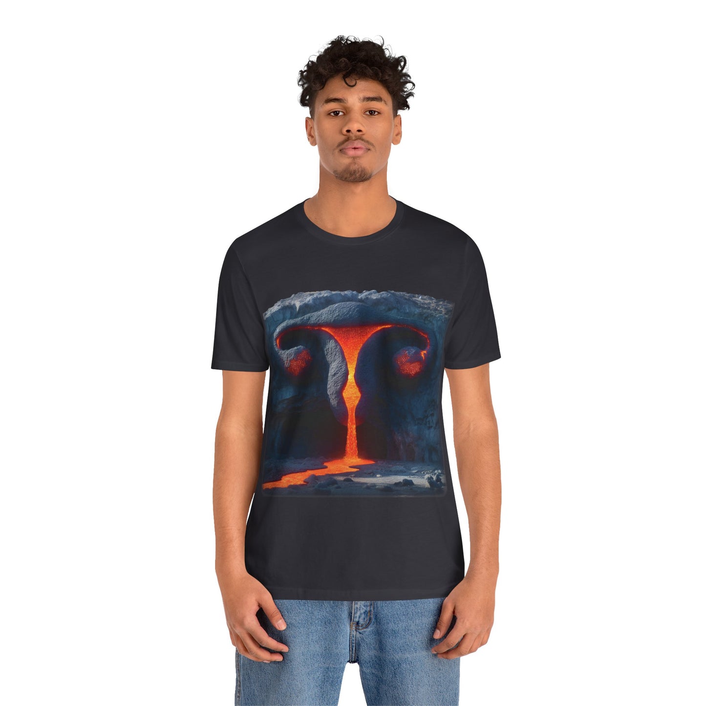 Uterus - Volcano (Unisex Jersey Short Sleeve T-shirt)