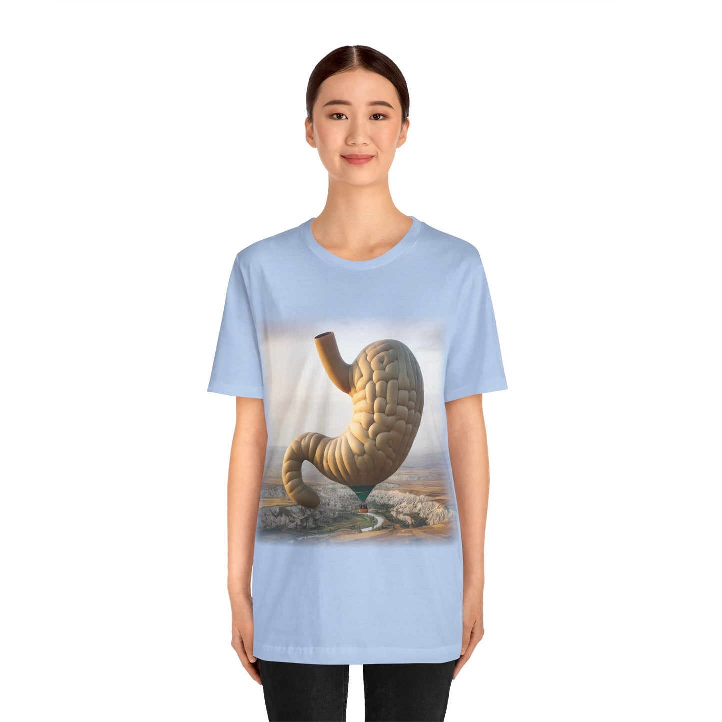 Stomach - Hot air balloon (Unisex Jersey Short Sleeve T-shirt)
