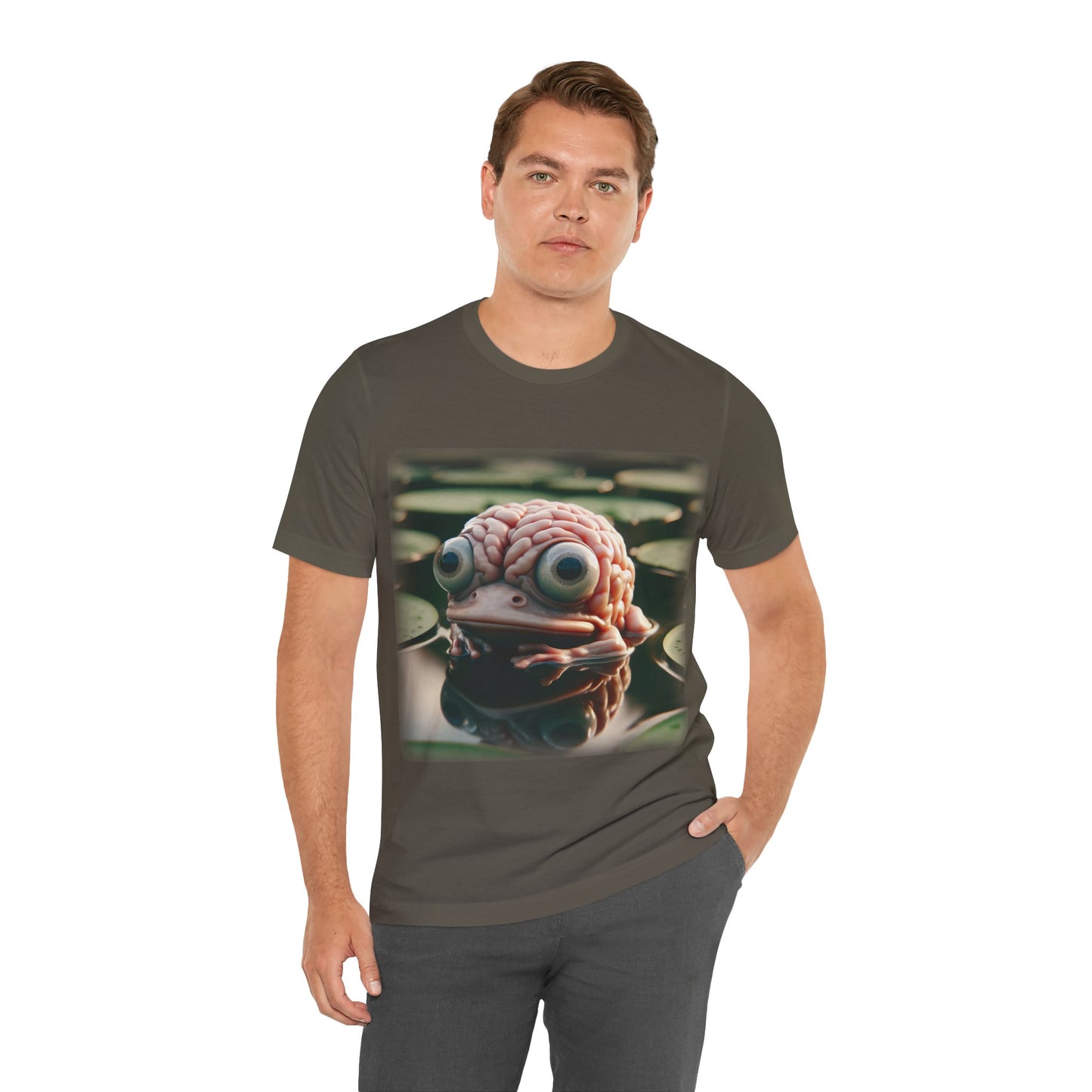 Brain - Frog 1 (Unisex Jersey Short Sleeve T-shirt)