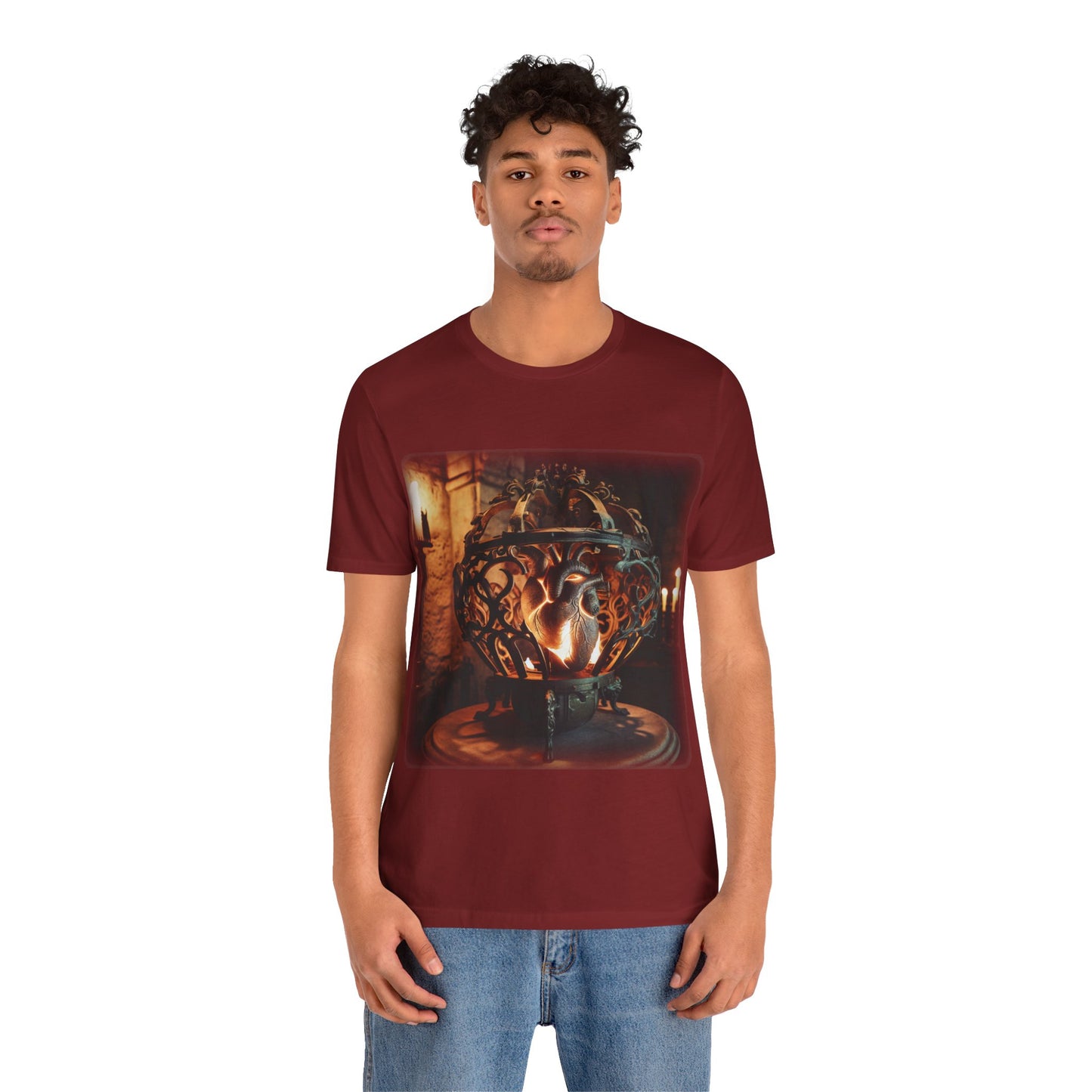 Wrought iron heart - Fireplace 4 (Unisex Jersey Short Sleeve T-Shirt)