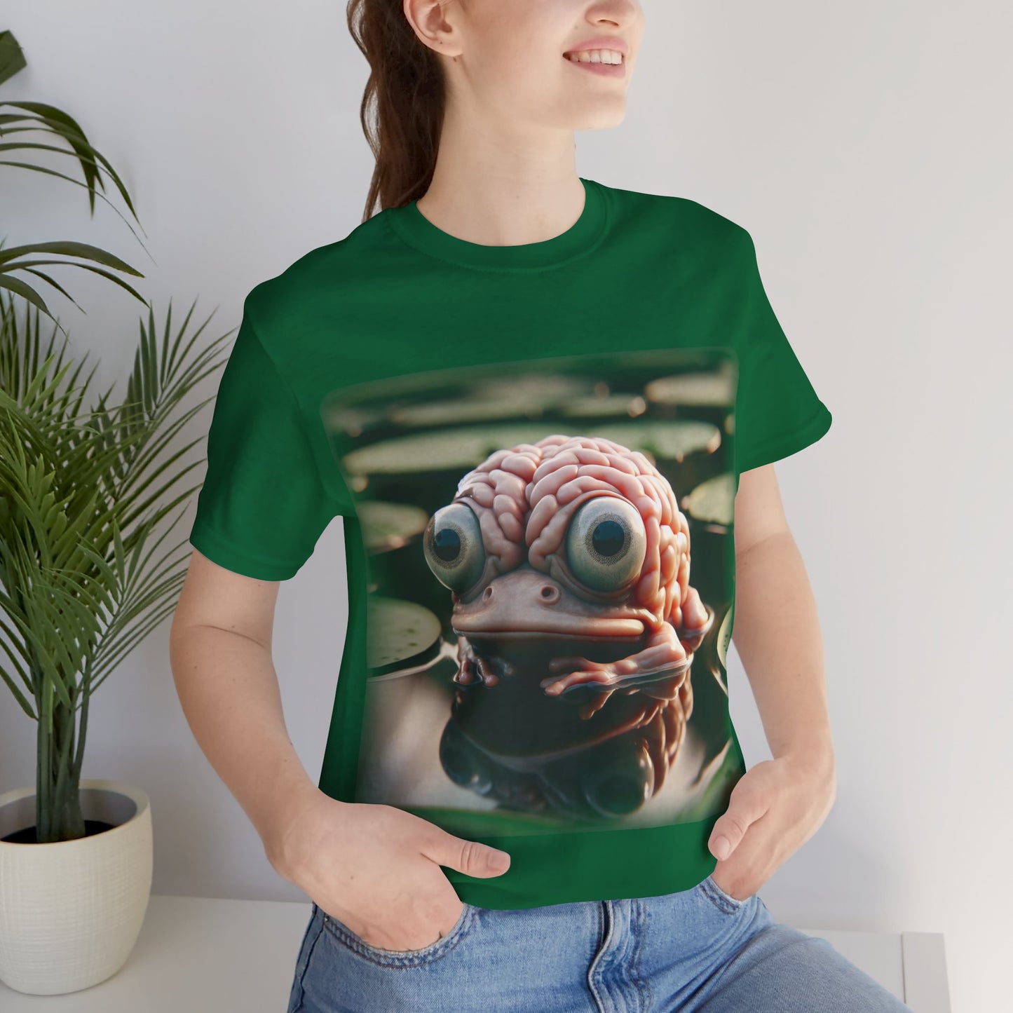 Brain - Frog 1 (Unisex Jersey Short Sleeve T-shirt)