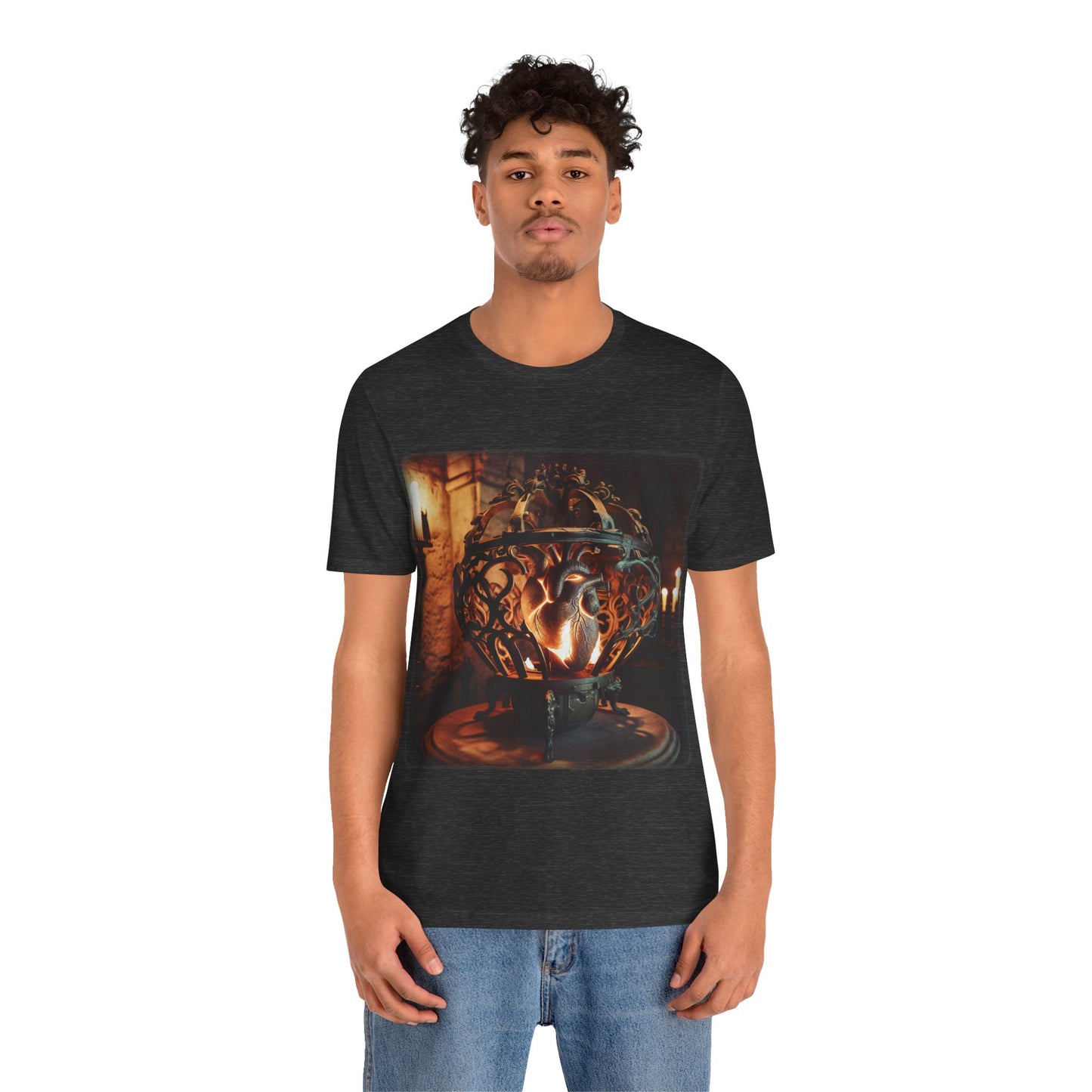 Wrought iron heart - Fireplace 4 (Unisex Jersey Short Sleeve T-Shirt)
