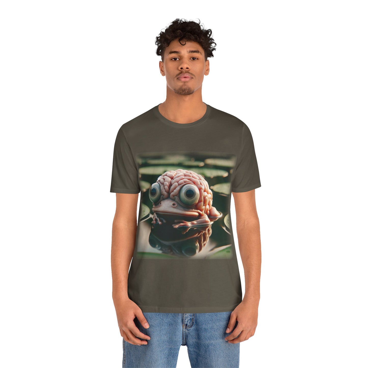 Brain - Frog 1 (Unisex Jersey Short Sleeve T-shirt)