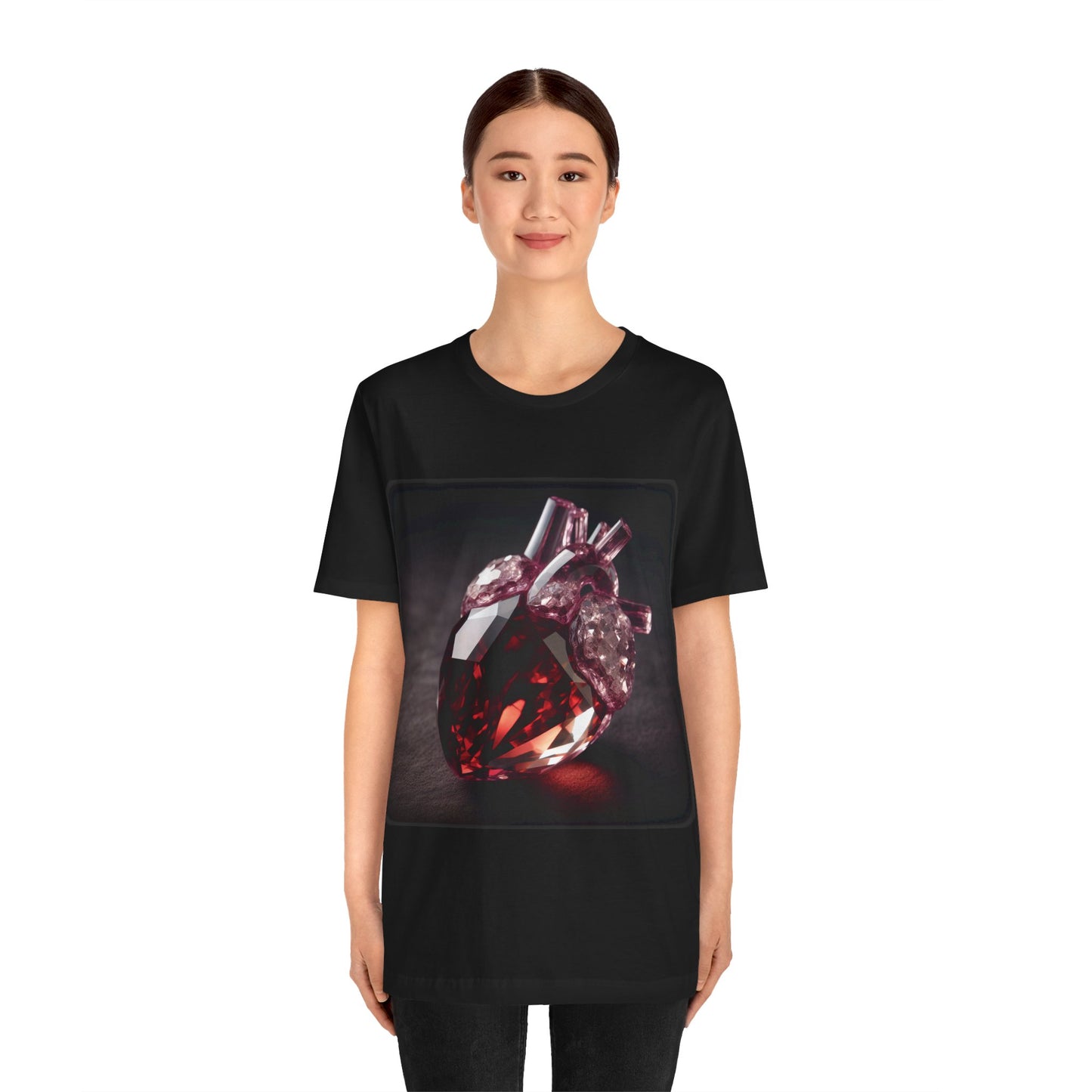 Heart - Crystal 1 (Unisex Jersey Short Sleeve T-Shirt)