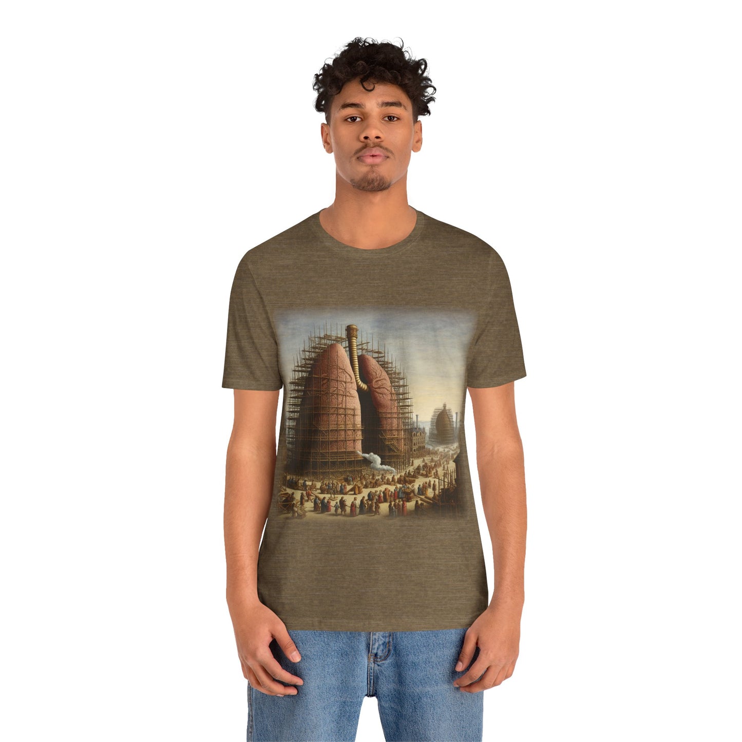 Lungs - The building of the great lung (Unisex Jersey Short Sleeve T-shirt)
