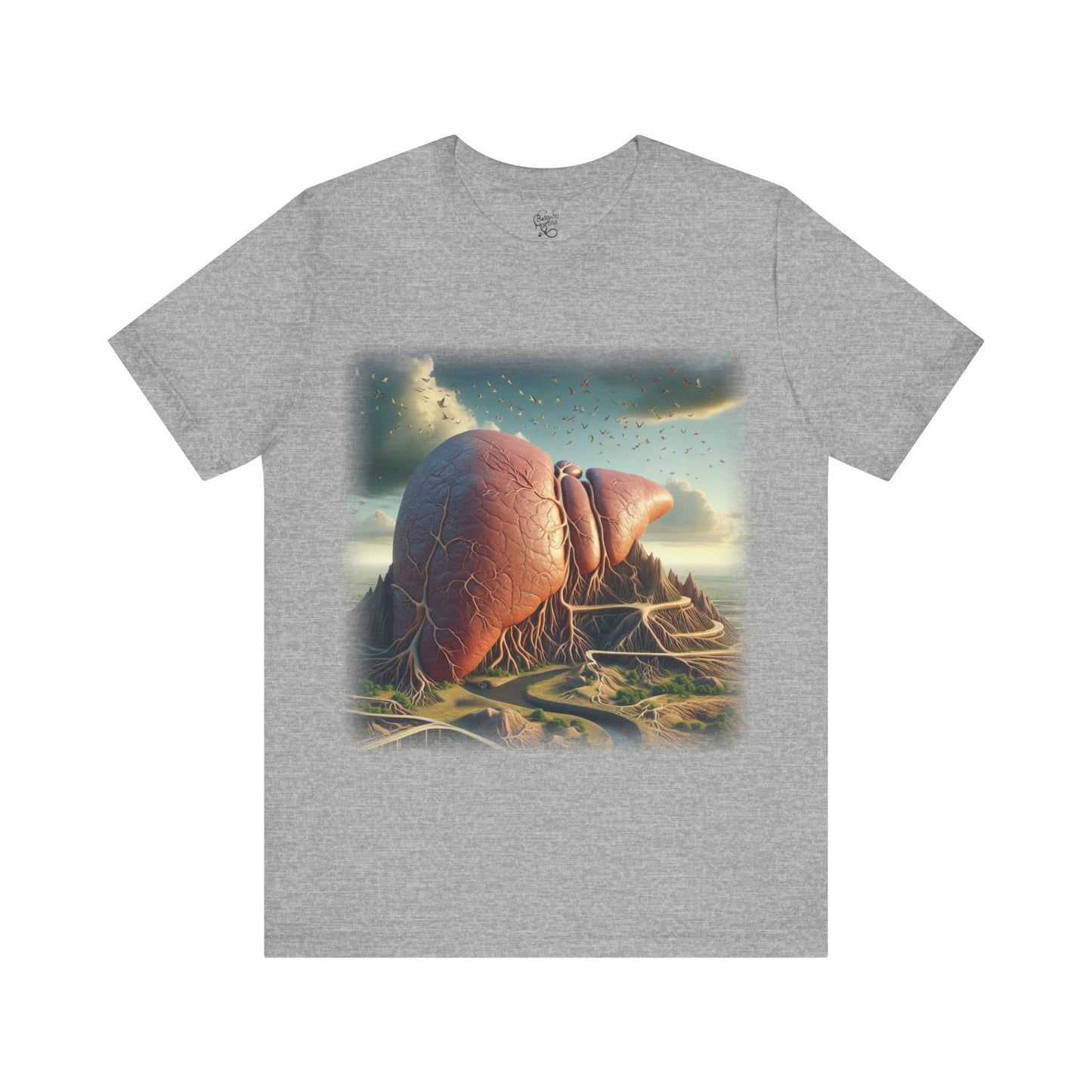 Liver - Mountain (Unisex Jersey Short Sleeve T-Shirt)