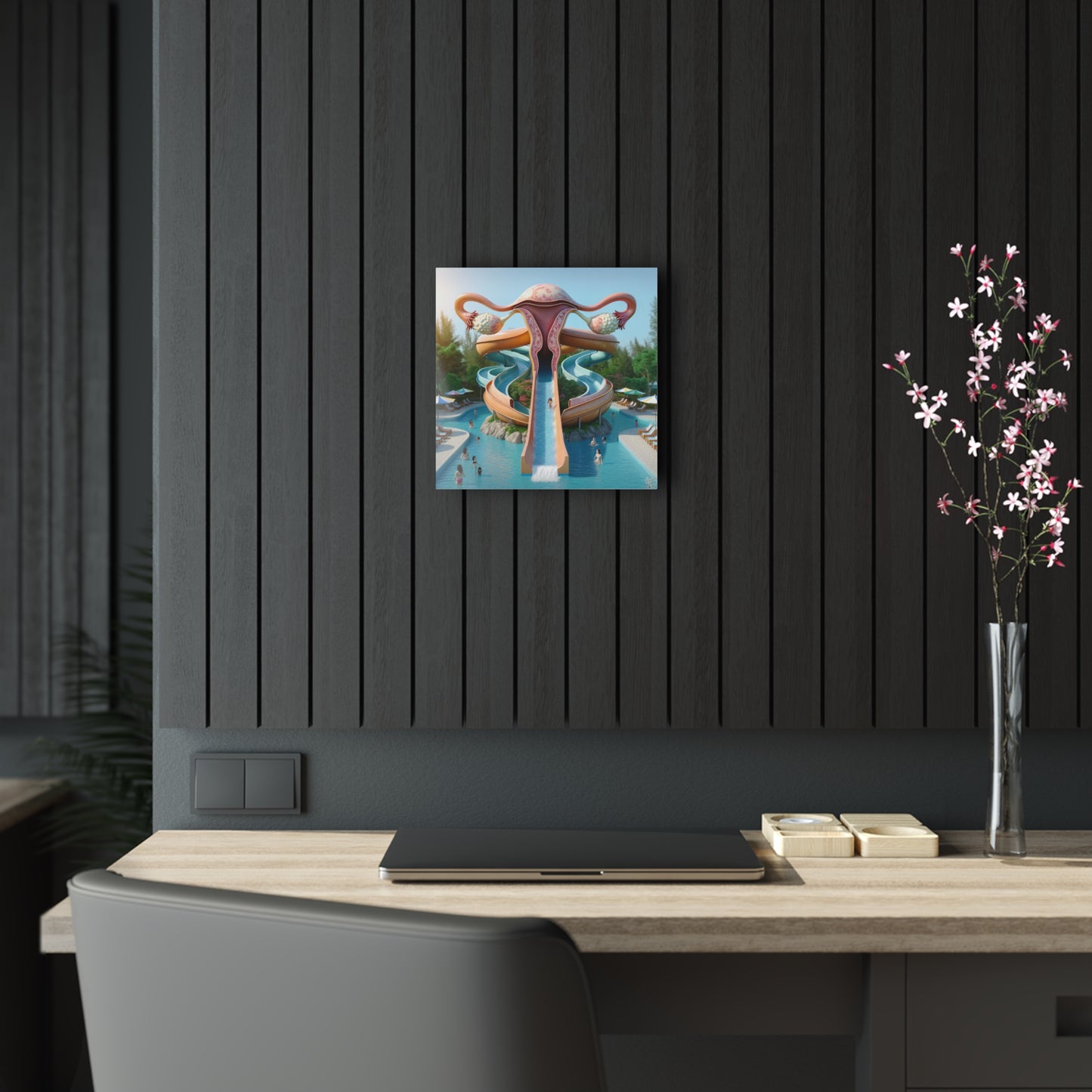 Uterus waterpark slide - Acrylic Prints
