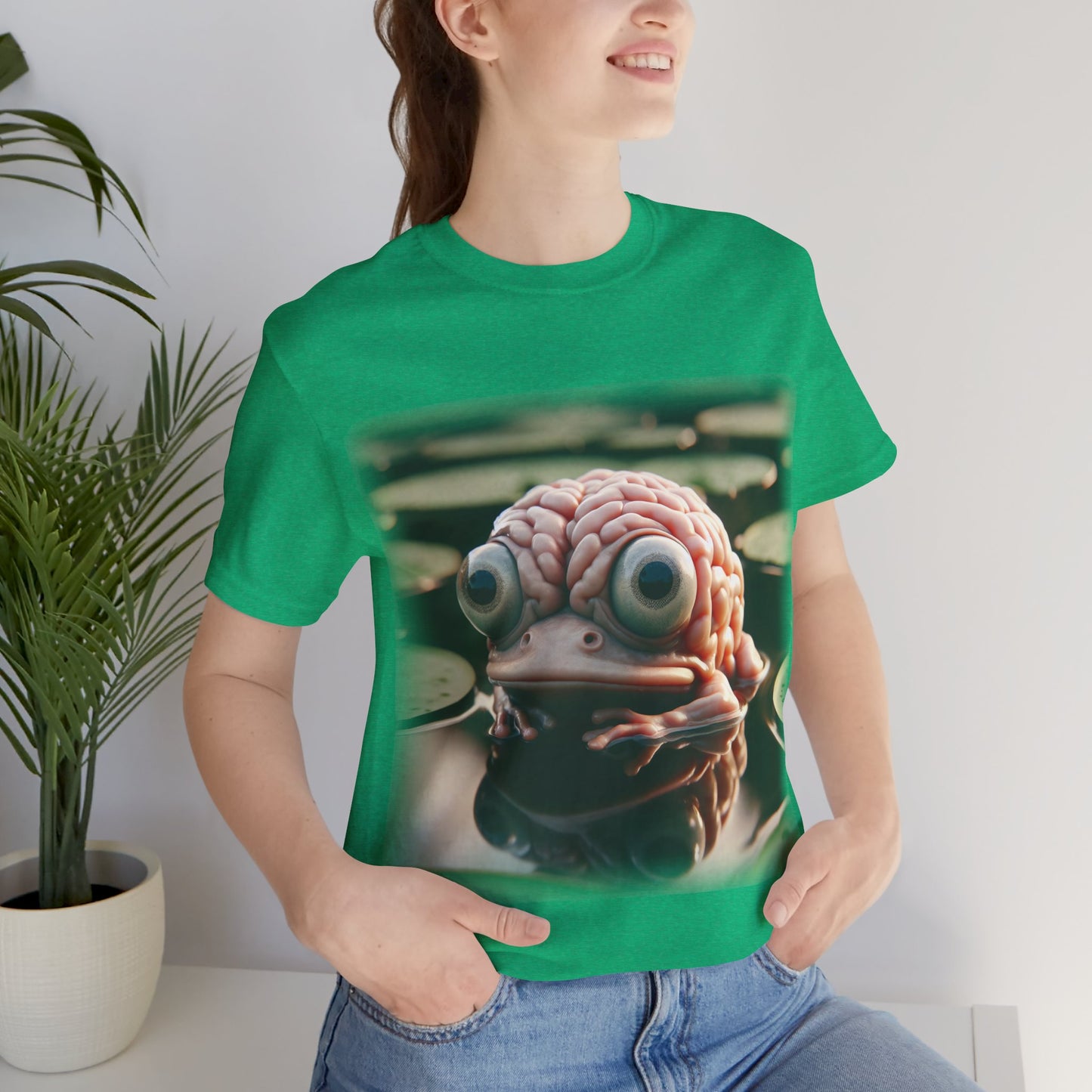 Brain - Frog 1 (Unisex Jersey Short Sleeve T-shirt)