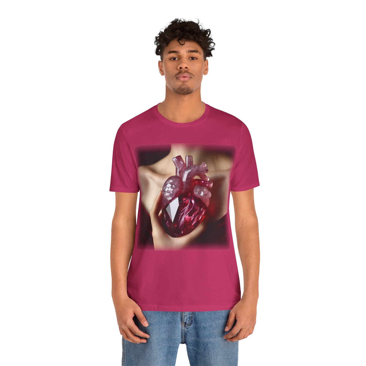Heart - Crystal 2 (Unisex Jersey Short Sleeve T-Shirt)