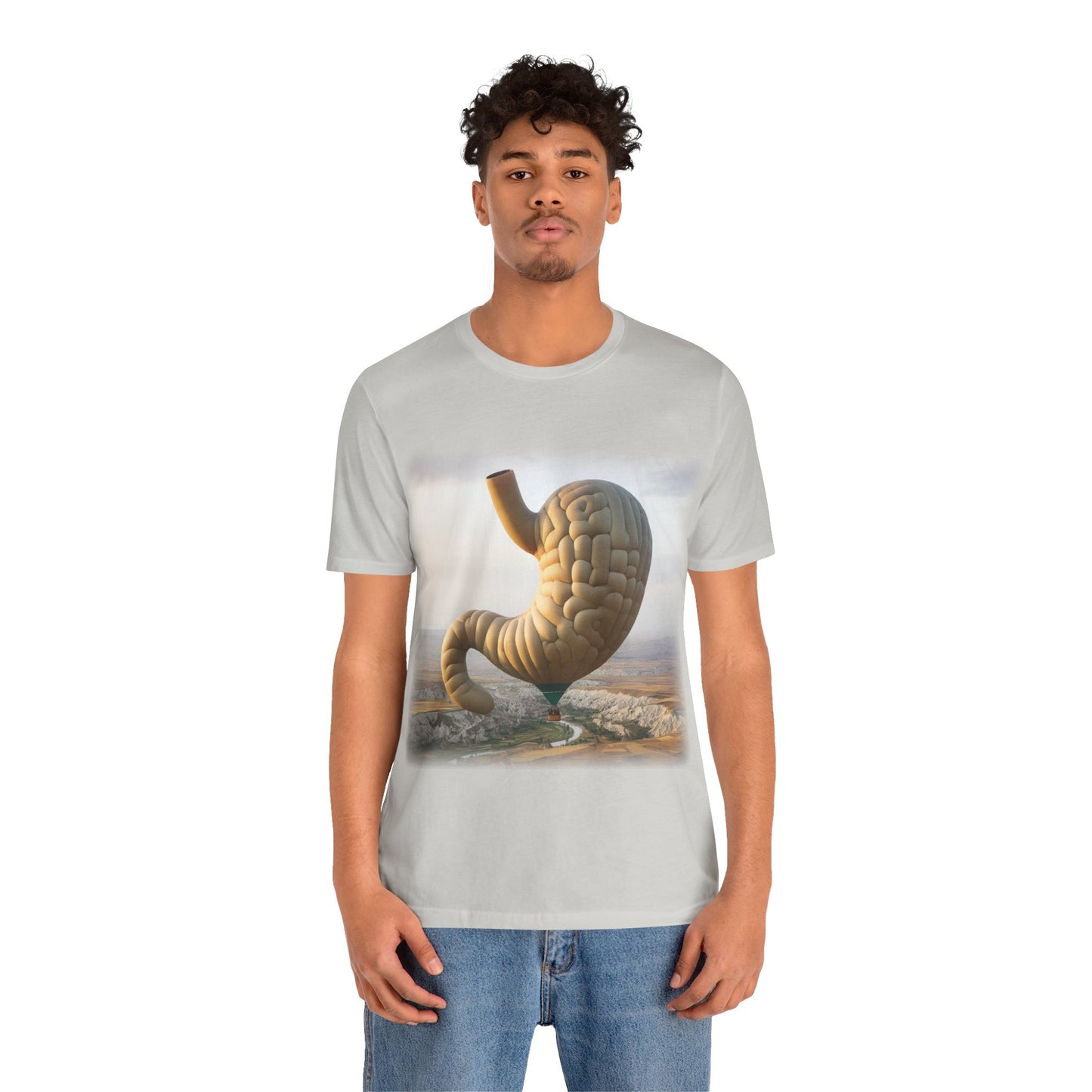 Stomach - Hot air balloon (Unisex Jersey Short Sleeve T-shirt)