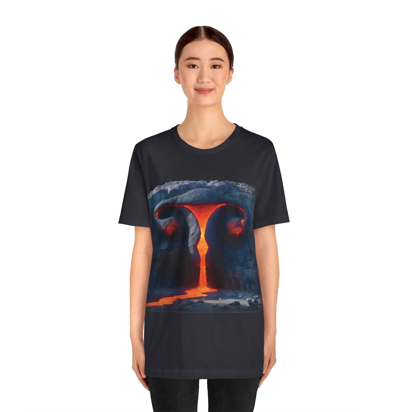 Uterus - Volcano (Unisex Jersey Short Sleeve T-shirt)