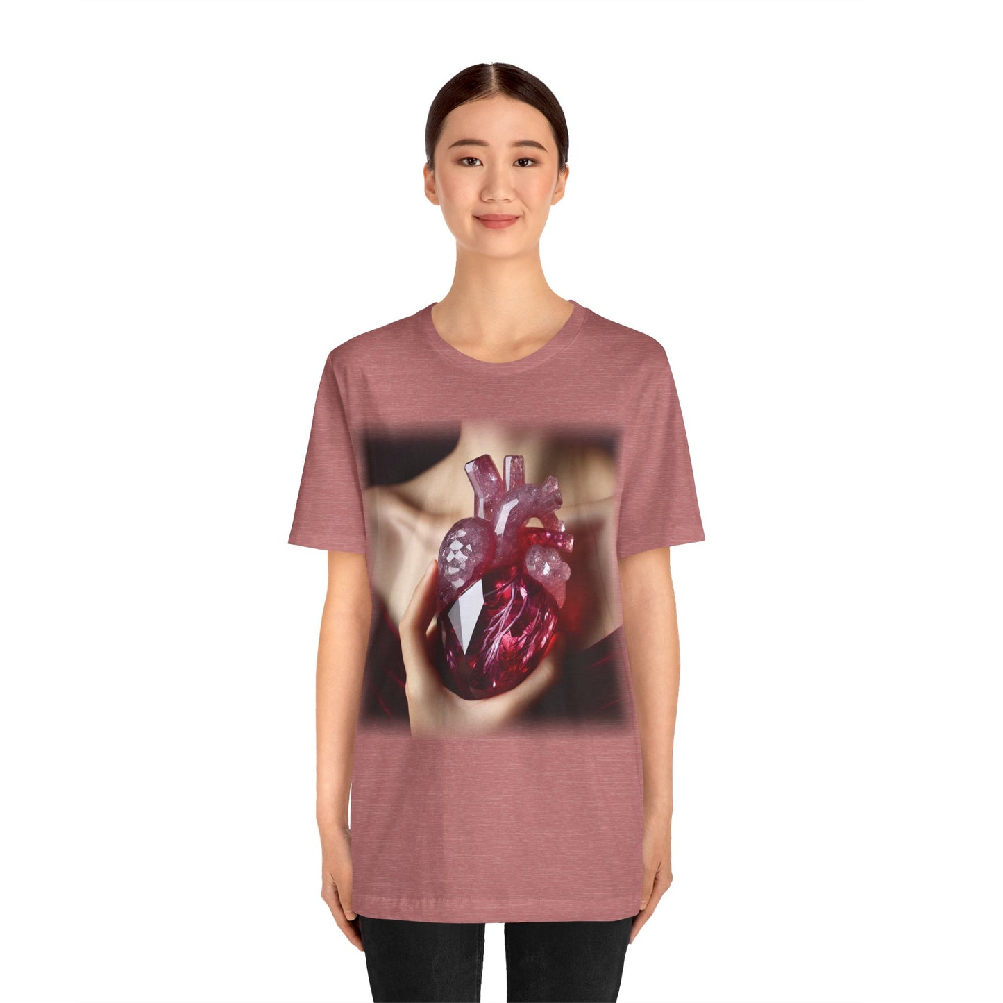 Heart - Crystal 2 (Unisex Jersey Short Sleeve T-Shirt)
