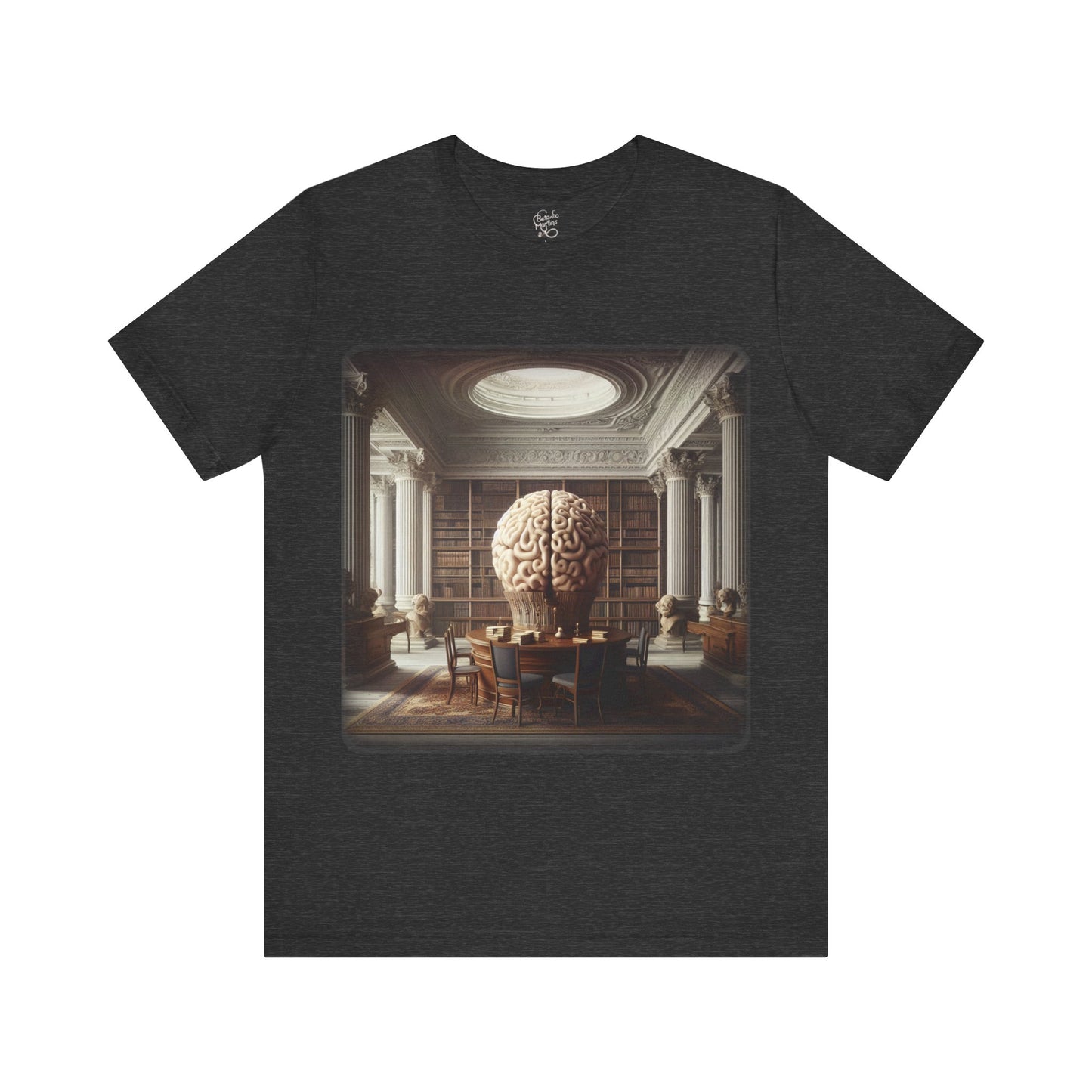 Brain - The library 2 (Unisex Jersey Short Sleeve T-shirt)