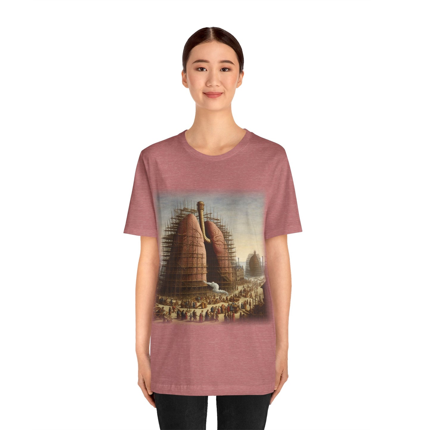 Lungs - The building of the great lung (Unisex Jersey Short Sleeve T-shirt)