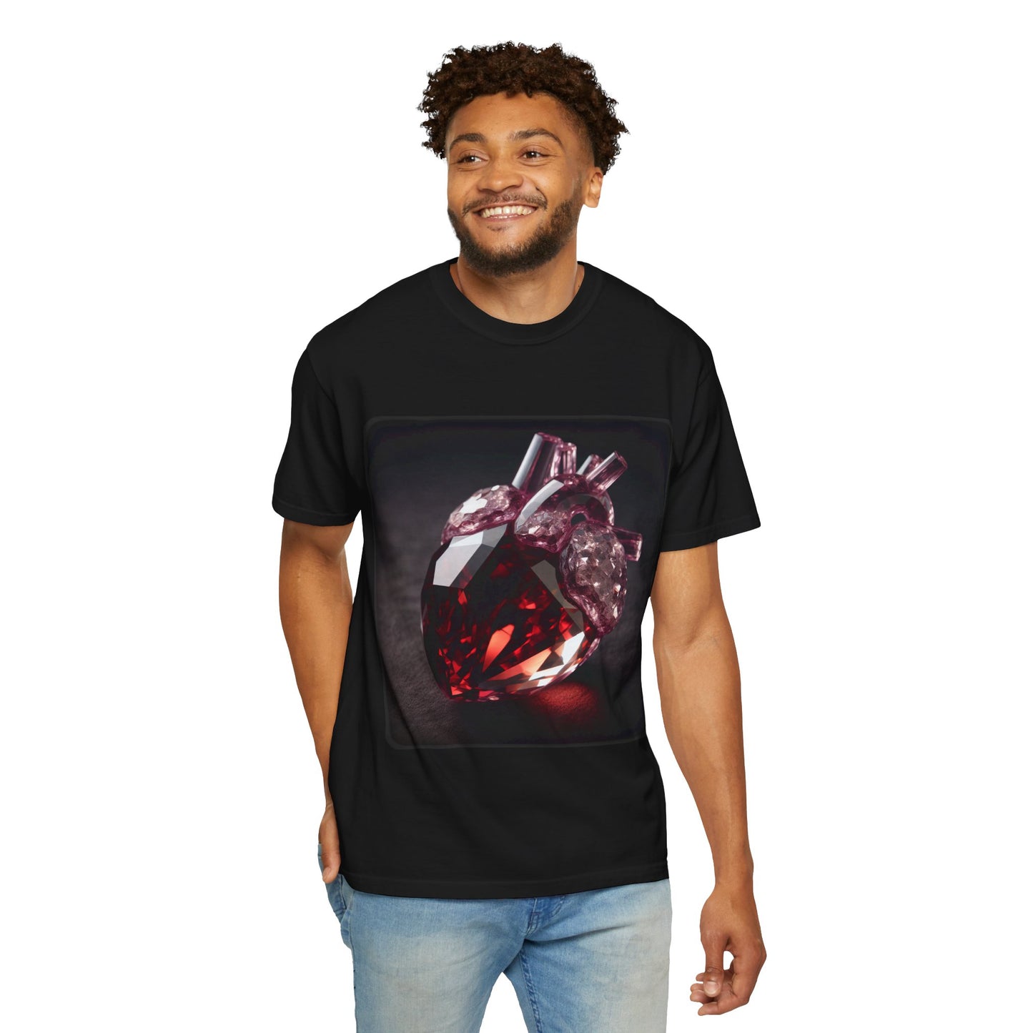 Heart Crystal 1 — Unisex Garment-Dyed T-shirt