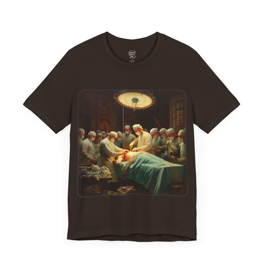 Surgery - Oil painting, Realism (Unisex Jersey Short Sleeve T-Shirt)