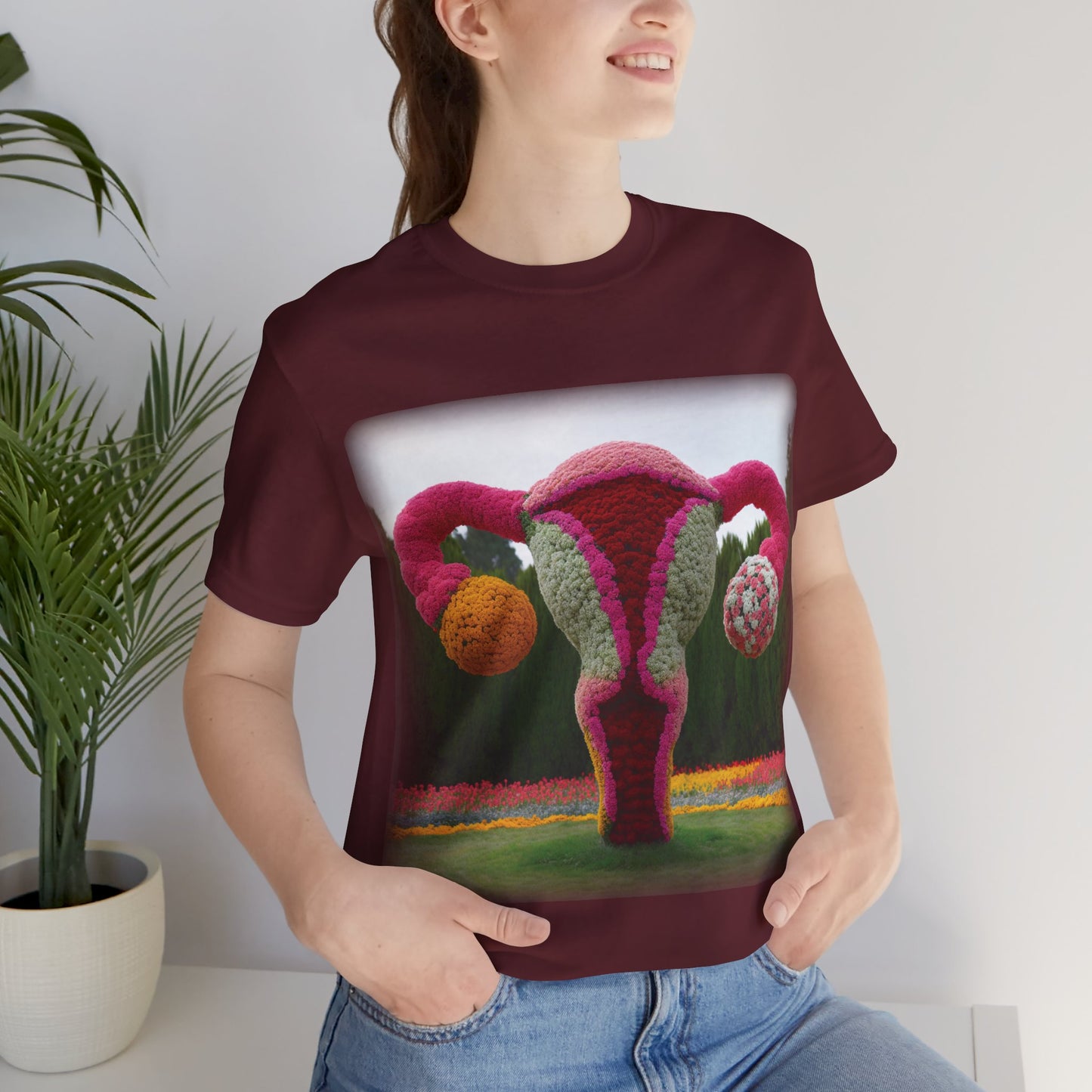 Uterus - Topiary (Unisex Jersey Short Sleeve T-shirt)