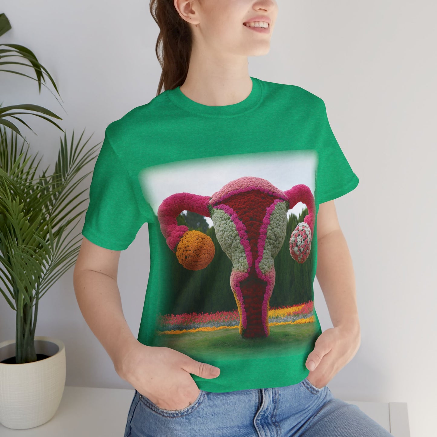 Uterus - Topiary (Unisex Jersey Short Sleeve T-shirt)