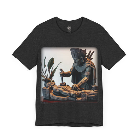 Surgery - Pre-columbian sculpture (Unisex Jersey Short Sleeve T-Shirt)