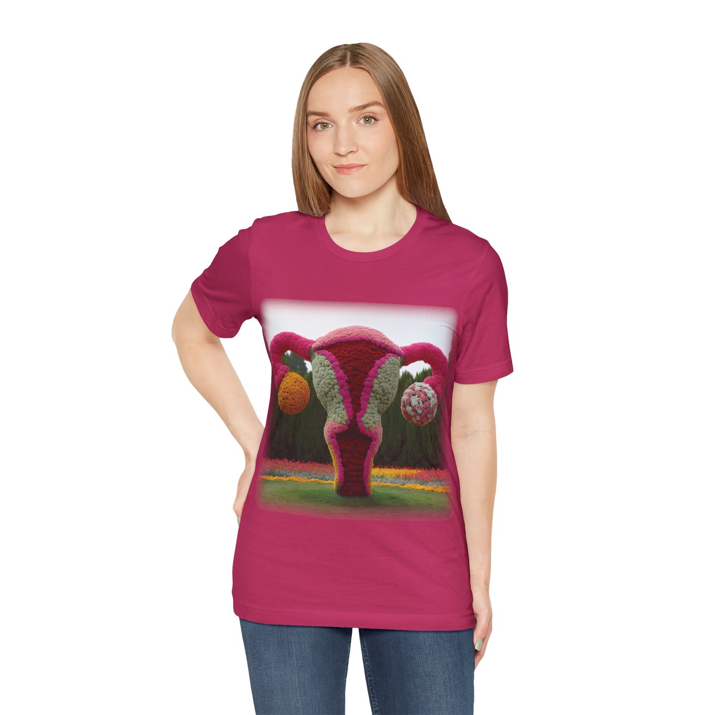 Uterus - Topiary (Unisex Jersey Short Sleeve T-shirt)