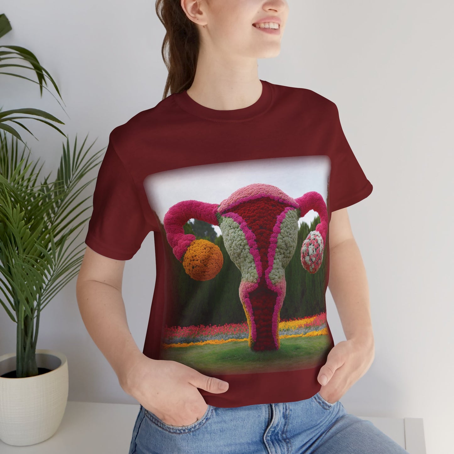 Uterus - Topiary (Unisex Jersey Short Sleeve T-shirt)