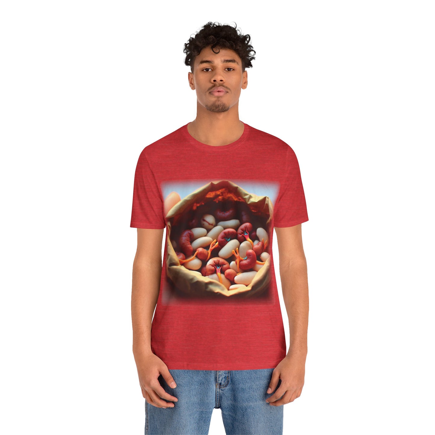 Kidneys - Bag of beans (Unisex Jersey Short Sleeve T-shirt)