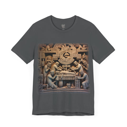 Surgery - Pre-columbian bas-relief (Unisex Jersey Short Sleeve T-Shirt)