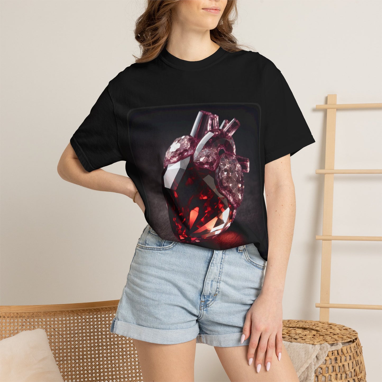 Heart Crystal 1 — Unisex Garment-Dyed T-shirt