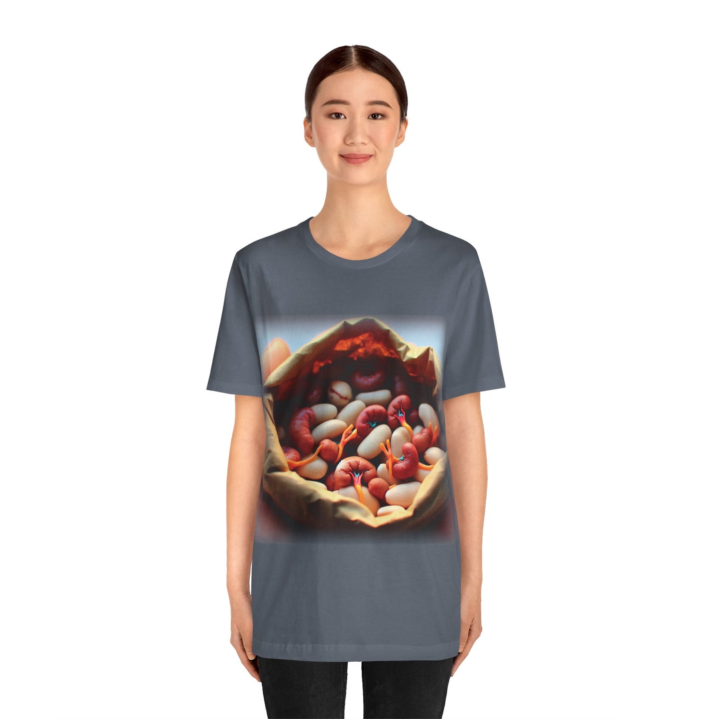 Kidneys - Bag of beans (Unisex Jersey Short Sleeve T-shirt)