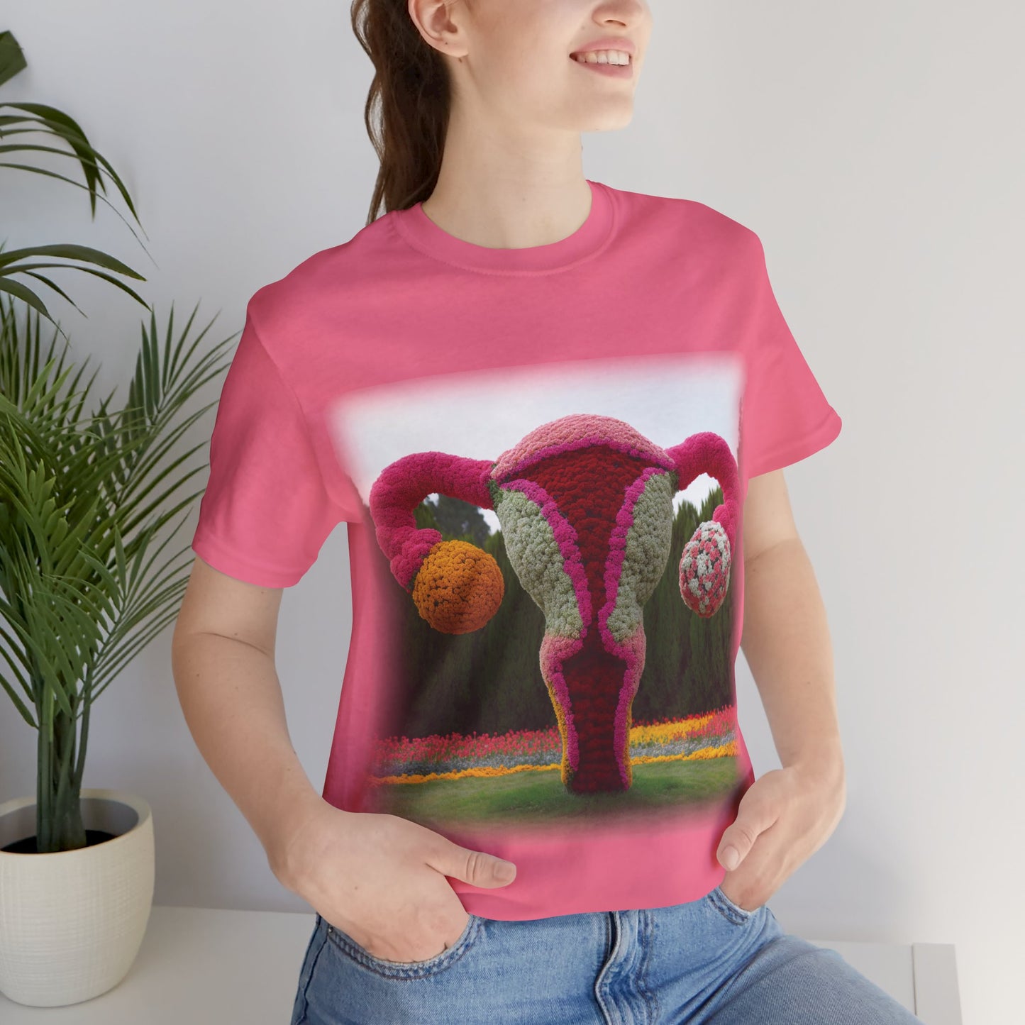 Uterus - Topiary (Unisex Jersey Short Sleeve T-shirt)