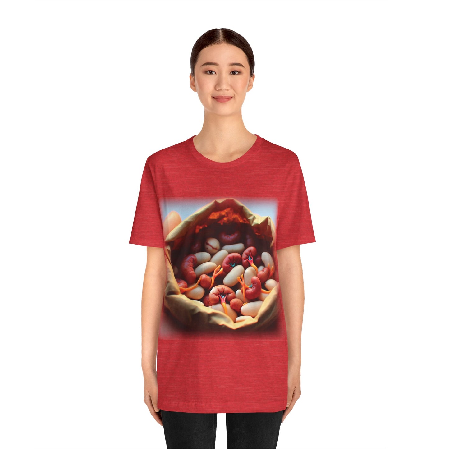 Kidneys - Bag of beans (Unisex Jersey Short Sleeve T-shirt)