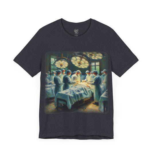 Surgery - Impressionist painting (Unisex Jersey Short Sleeve T-Shirt)