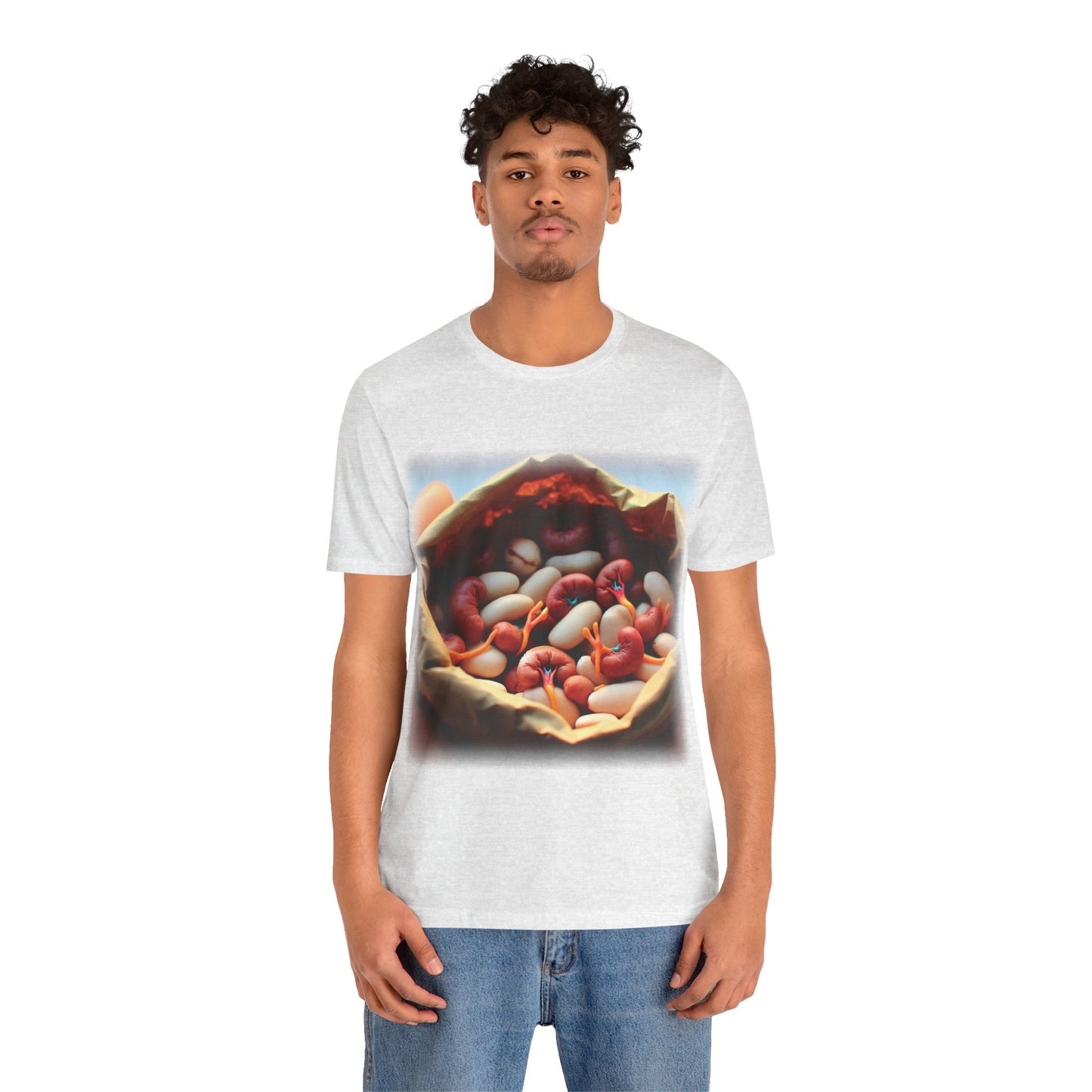 Kidneys - Bag of beans (Unisex Jersey Short Sleeve T-shirt)